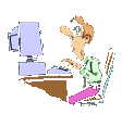 Gif animé amour ordinateur